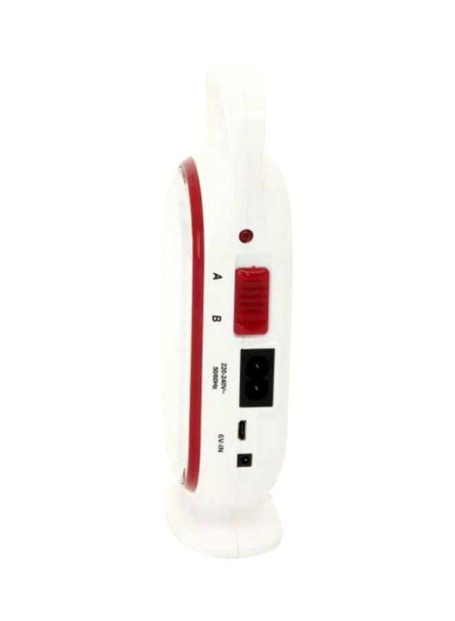 SONASHI Rechargeable Emergency Lantern with Bright LED Light  Buildin Battery  Charge Indicator with Continuous Working Time of 4 Hours  Travelfriendly with Handle  Perfect for Outings SEL-703 White/Red  - Image 3