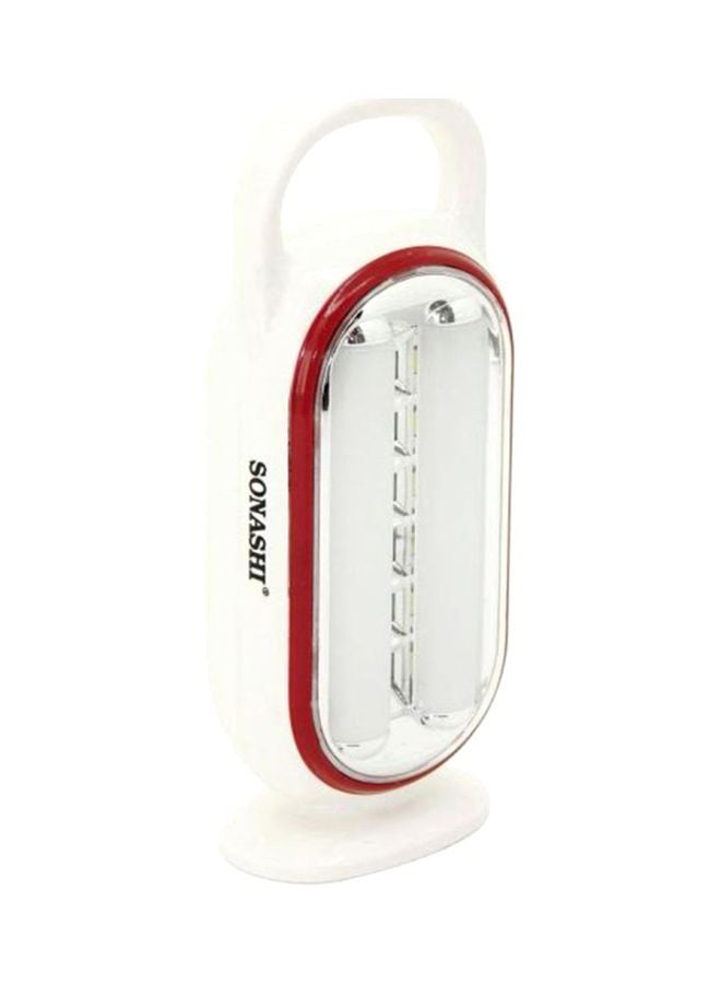 SONASHI Rechargeable Emergency Lantern with Bright LED Light  Buildin Battery  Charge Indicator with Continuous Working Time of 4 Hours  Travelfriendly with Handle  Perfect for Outings SEL-703 White/Red  - Image 4