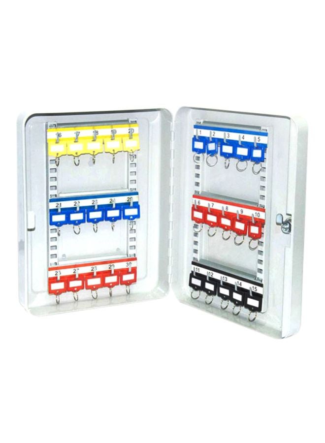 FIS Steel Key Box For 30 Keys Silver 30x24x8cm - Image 1