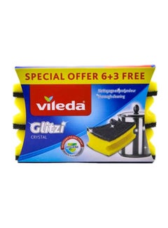 Vileda Glitzi Crystal 6+3 Promo Yellow 20x9x13cm  - Image 3