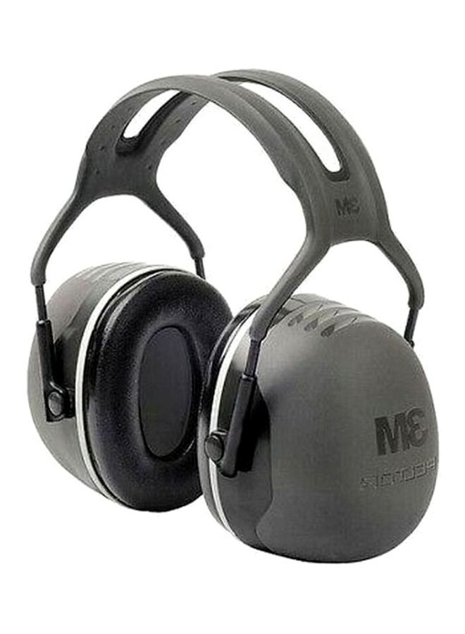 3M Peltor X5 Over-the-Head Earmuffs Blak/Silver 230grams - Image 3