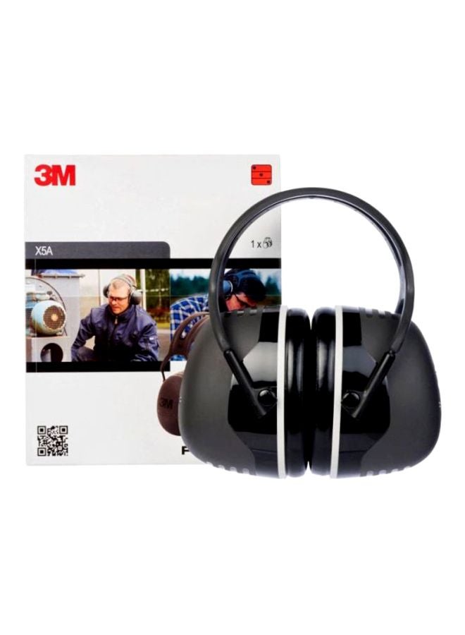 3M Peltor X5 Over-the-Head Earmuffs Blak/Silver 230grams - Image 4