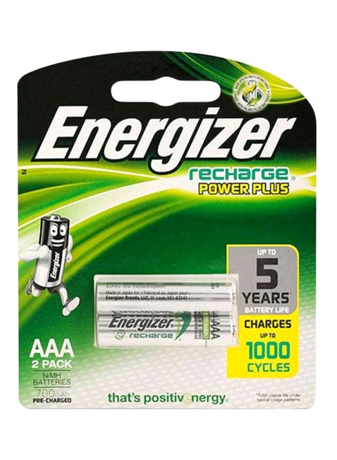 إنرجايزر مجموعة بطاريات ريتشارج إكستريم من قطعتين فضي / أخضر - Image 2