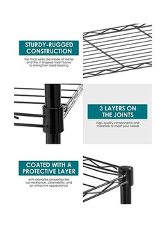 Cool Baby 5 Multi-Layer Pot Shelf Black 55x30x16cm  - Image 2
