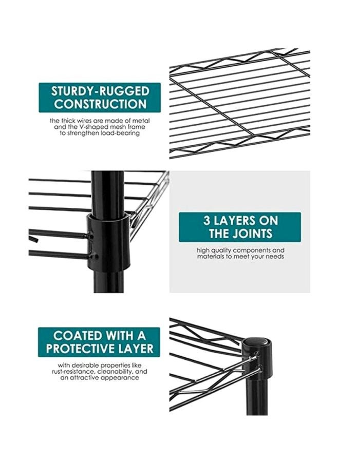 Cool Baby - 5 Multi-Layer Pot Shelf Black 55x30x16cm - Image 1