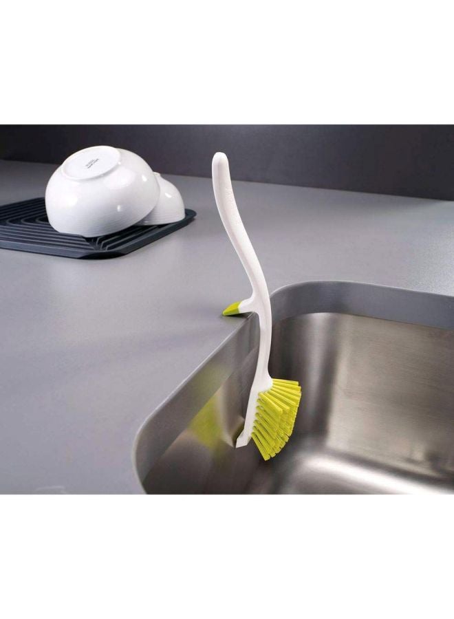 Joseph Joseph Dish Washing-Up Brush With Integrated Sink Rest White/Green  - Image 4