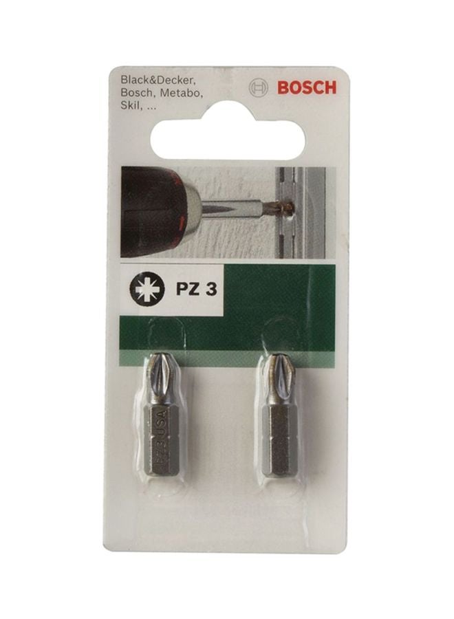2-Piece PZ3 Bit Silver