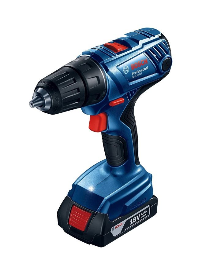بوش مفك براغي احترافي بدون سلك GSR 180-Li أزرق/أحمر - Image 1