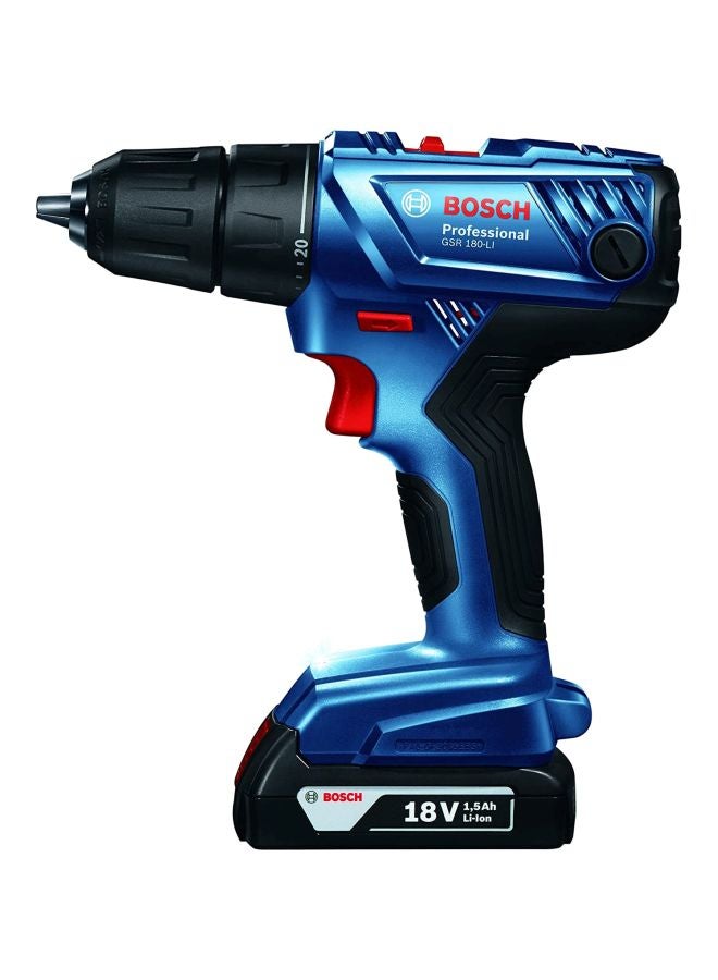 بوش مفك براغي احترافي بدون سلك GSR 180-Li أزرق/أحمر - Image 2