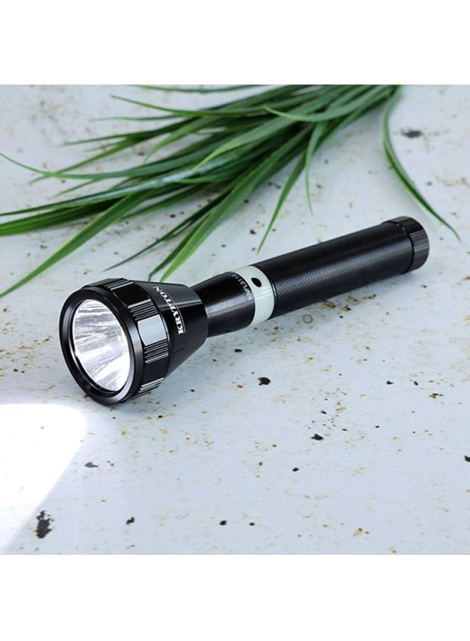 KRYPTON - Rechargeable LED Flashlight, High Power, Super Bright CREE LED Torch Light, USB Charging and Powerful Torch for Camping Hiking Trekking Black - Image 1