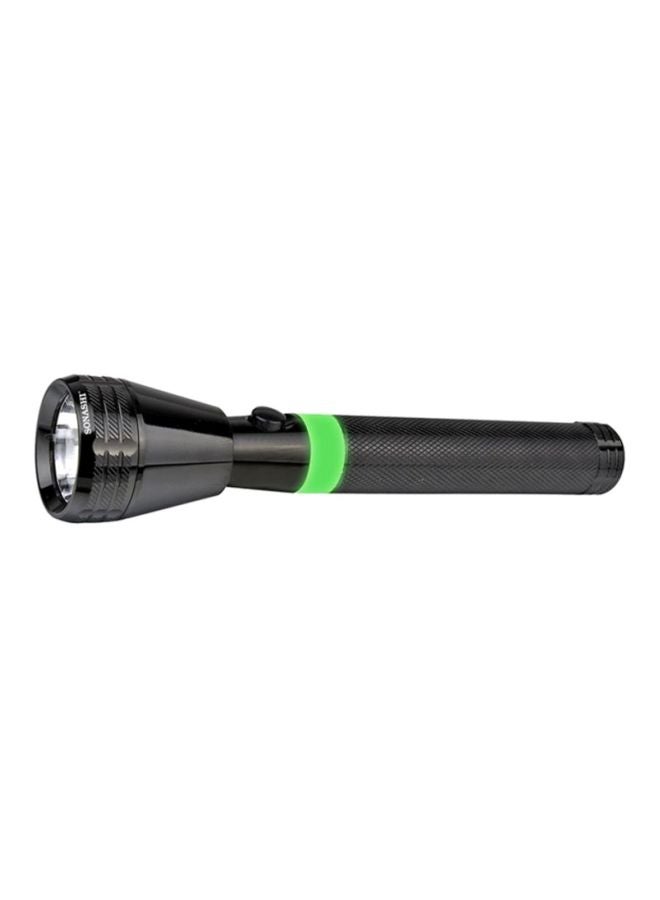 SONASHI Rechargeable LED Torch with Hyper Bright LED Light  Chargeable Battery with Continuous Working of 3 Hours  Portable and Compact Torch with Long Range of 1KM 25cm SLT-181 Black 25cm  - Image 1