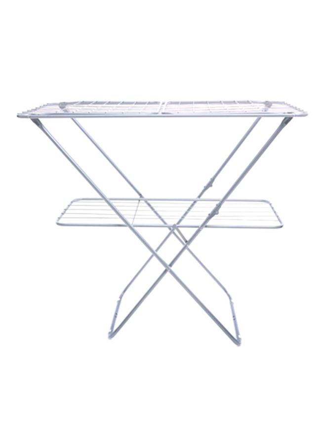 Royalford - Metal Clothes Dryer, Large Folding Clothes Airer - Laundry Durable Metal Drying Rack Multifunctional Air Dryer Silver 105x94cm - Image 1