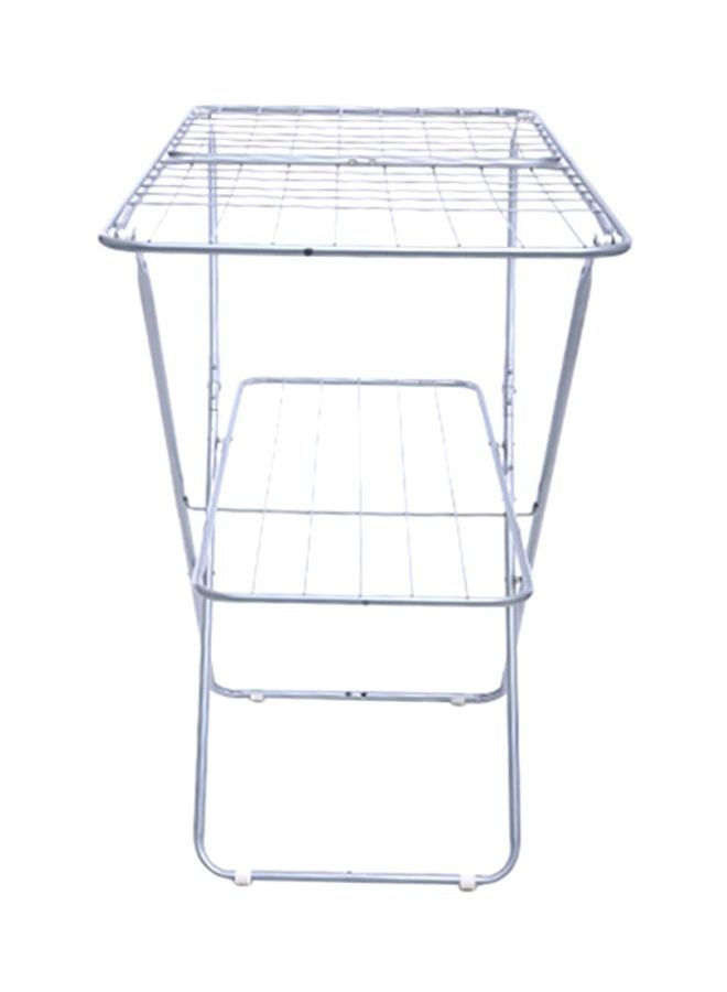 Royalford - Metal Clothes Dryer, Large Folding Clothes Airer - Laundry Durable Metal Drying Rack Multifunctional Air Dryer Silver 105x94cm - Image 1