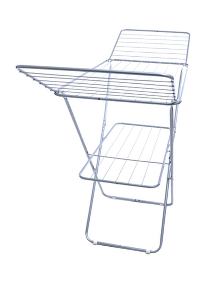 Royalford - Metal Clothes Dryer, Large Folding Clothes Airer - Laundry Durable Metal Drying Rack Multifunctional Air Dryer Silver 105x94cm - Image 1