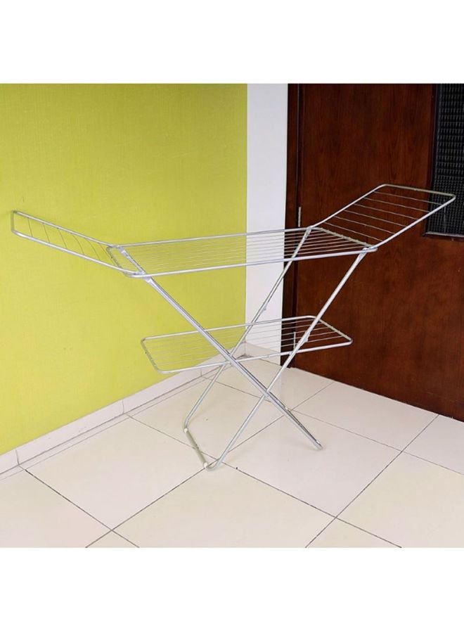 Royalford - Metal Clothes Dryer, Large Folding Clothes Airer - Laundry Durable Metal Drying Rack Multifunctional Air Dryer Silver 105x94cm - Image 1