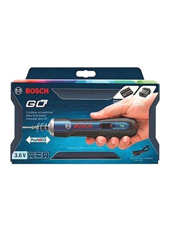 BOSCH Go Professional Cordless Screwdriver Black/Blue/Silver 182x38mm - Image 3
