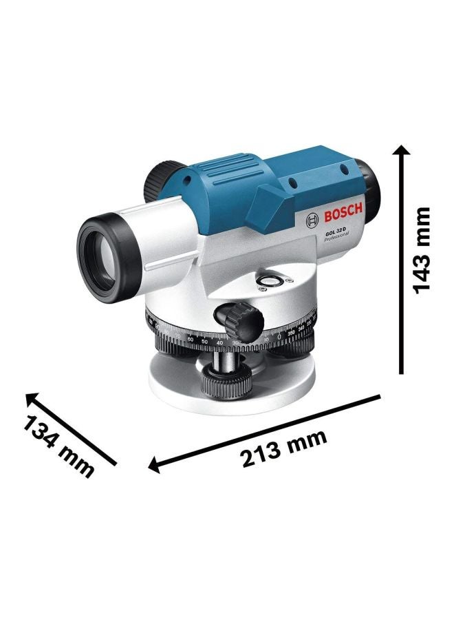 BOSCH - Optical Level GOL32D, GR500 Levelling Rod and BT160 Tripod Set Blue/White/Black 1.5kg - Image 1