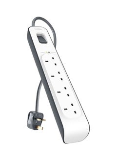 Surge Master 4-Slot Extension Cord White/Black 2meter