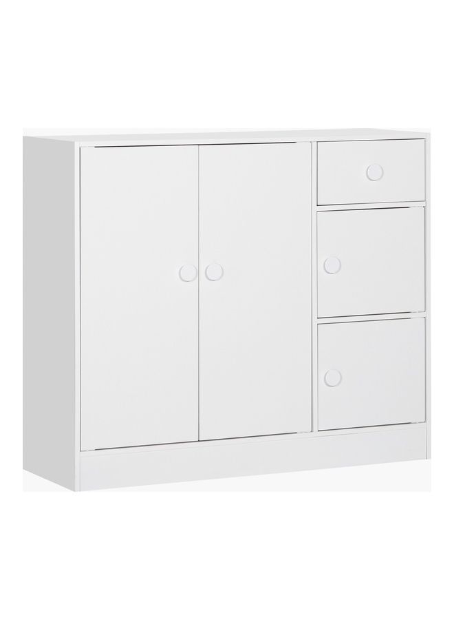 Home Box Vanilla Cody 1-Drawer Kids Cabinet With 4 Doors White 118x102x39.5cm  - Image 2