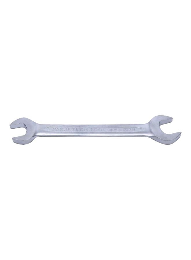 Jetech Double Open End Wrench, Size 25 x 28 mm Metric, Flat Head Wrench, Industrial Grade, Open Ended Spanner for Automotive Repair Furniture Assembly - OWS25-28 Silver 25.5x5.2x1cm