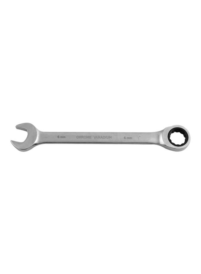 GEEPAS 6mm Gear Wrench Geepas GT59136, Durable Cr-V Steel, Professional Design, Various Application, Ultra-Long Wrench, Off Corner Design Silver 12.8x1.5x0.63cm  - Image 1