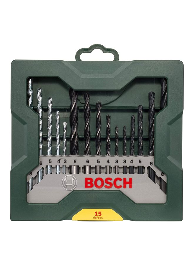 BOSCH 15-Piece X Line Drill Bit Set Silver/Black - Image 2
