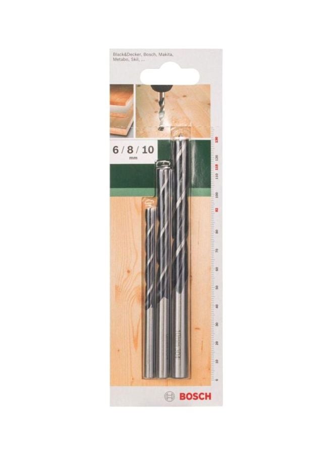 BOSCH 3-Piece Drill Bit Set Silver 6, 8, 10mm - Image 2