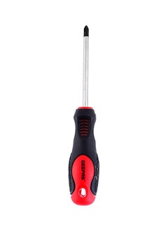 Precision Screwdriver - Erogonomic Lightweight Containing One Phillips Screwdriver with Cgrome Plated Tip, Soft Grip Rubber Insulated Handle | Ideal for DIYers, Technicians, Electrician, & More Bi-colored Black/Red/Silver 100mm