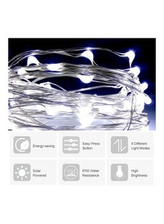 Generic 200-LEDs Solar Powered Copper Wire Fairy String Light White 20meter  - Image 2