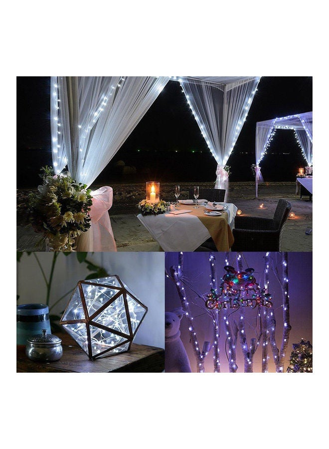 Generic - 200-LEDs Solar Powered Copper Wire Fairy String Light White 20meter - Image 1