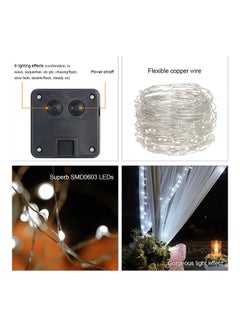 Generic 200-LEDs Solar Powered Copper Wire Fairy String Light White 20meter  - Image 4