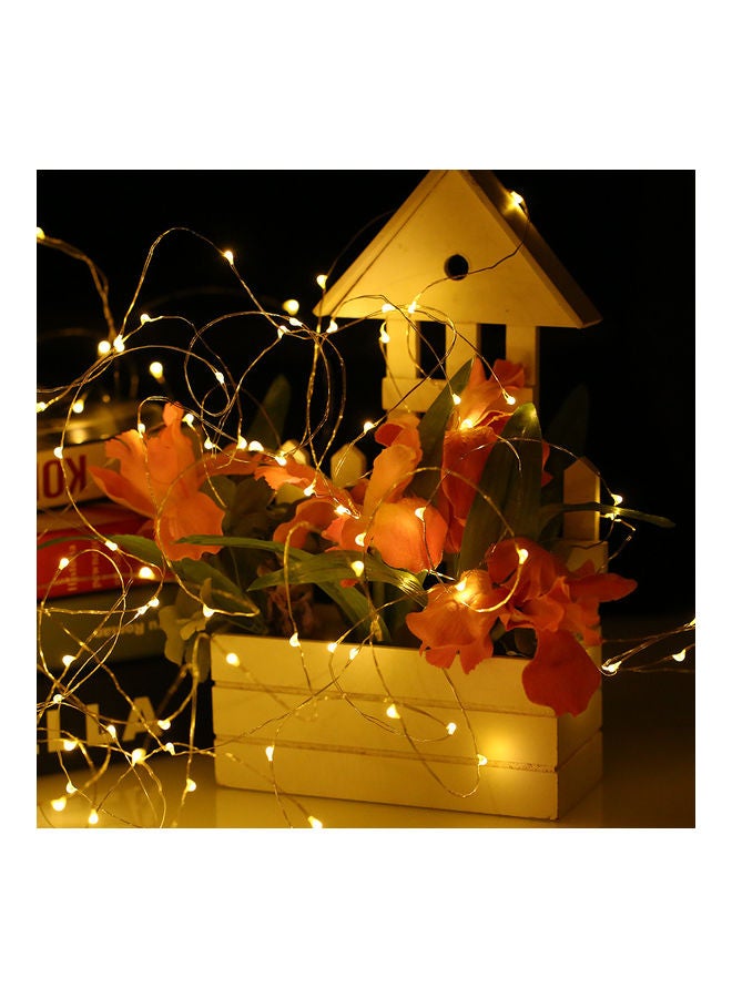Generic - 200-LEDs Solar Powered Copper Wire Fairy String Light Warm White 20meter - Image 1