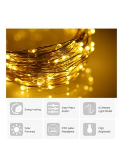 Generic 200-LEDs Solar Powered Copper Wire Fairy String Light Warm White 20meter  - Image 4