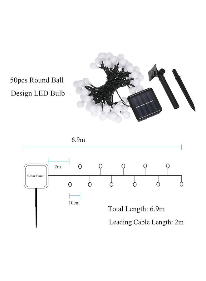 Tomshine Solar Powered 50 LEDs Ball String Light Set Warm White - Image 2