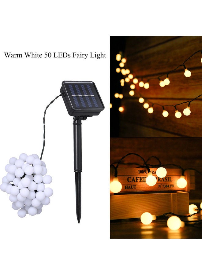 Tomshine Solar Powered 50 LEDs Ball String Light Set Warm White - Image 3