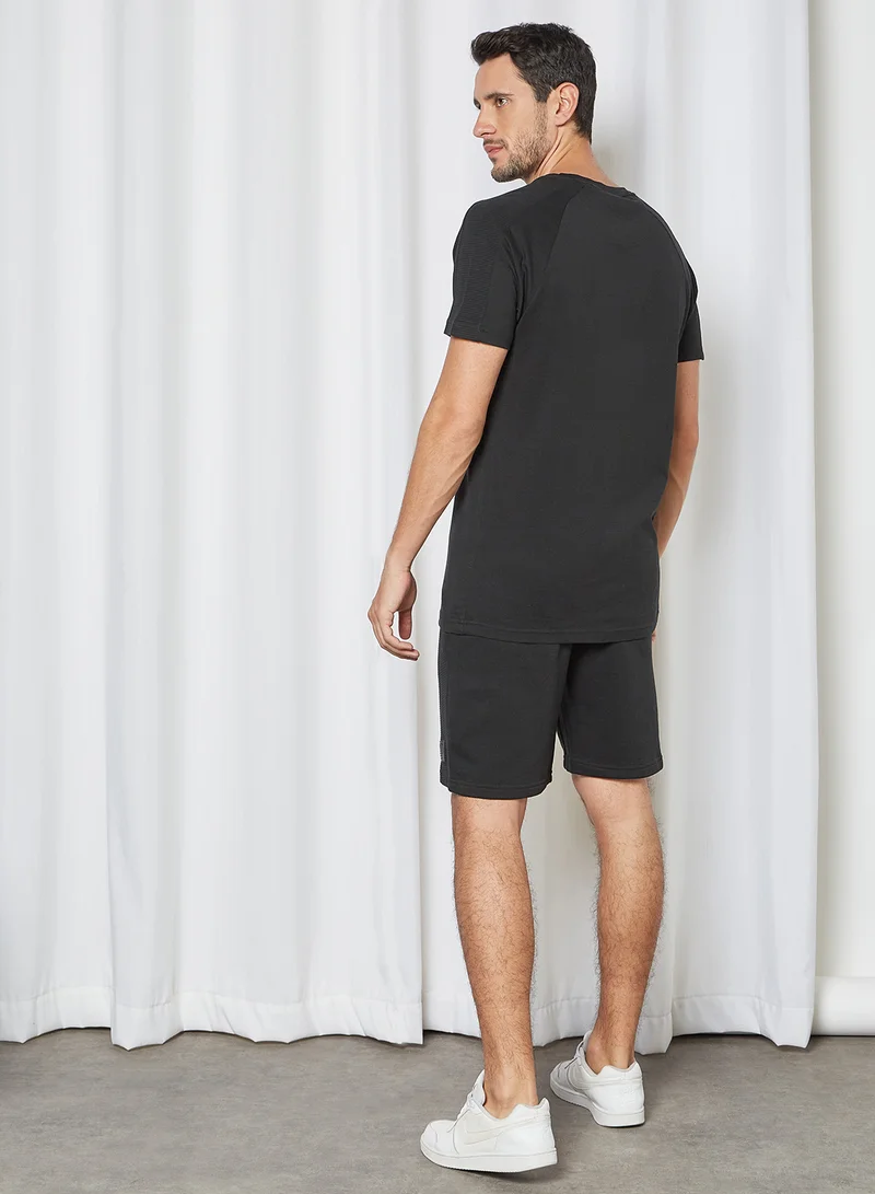 BRAVE SOUL Logo T-Shirt Jet Black