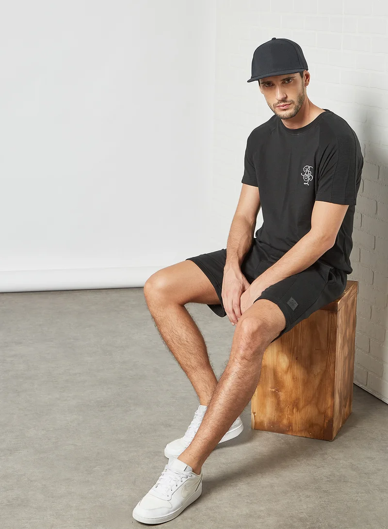 BRAVE SOUL Logo T-Shirt Jet Black