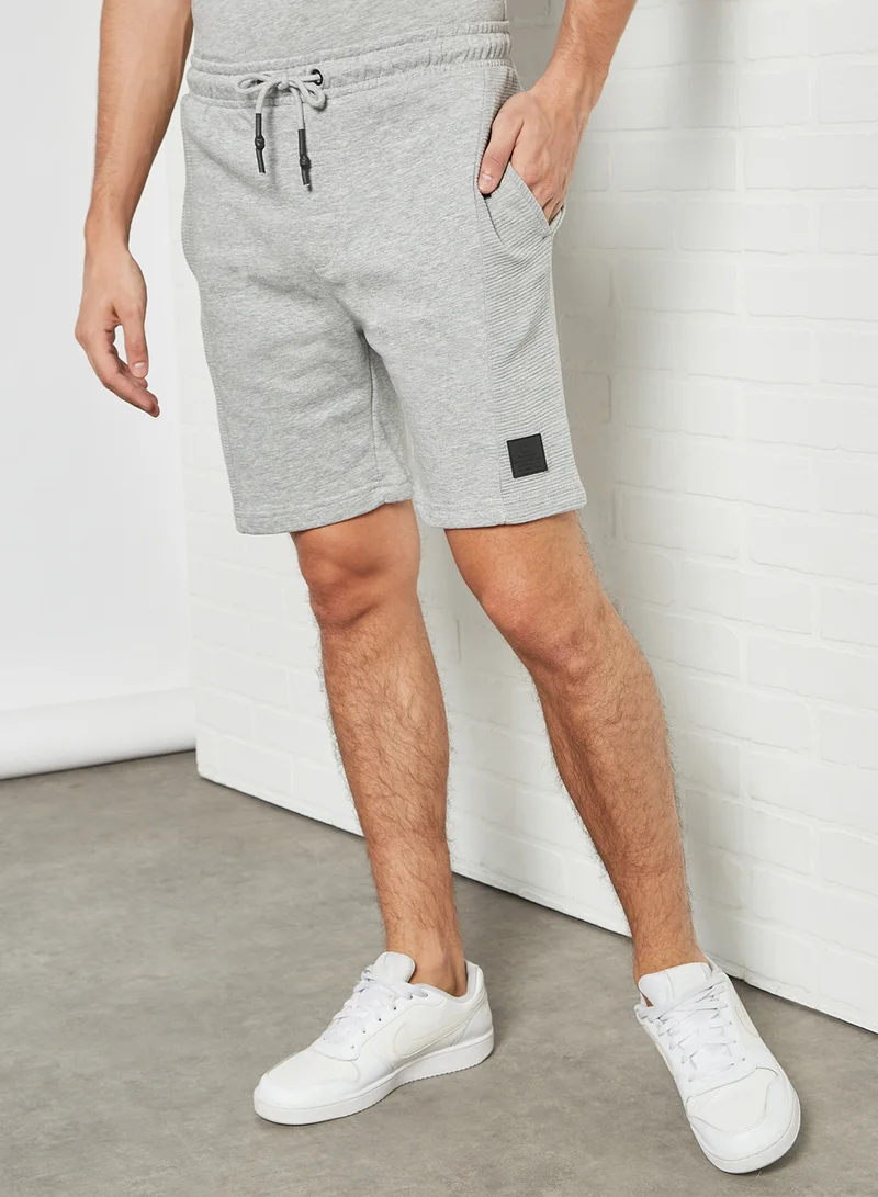 BRAVE SOUL Logo T-Shirt Light Grey Marl