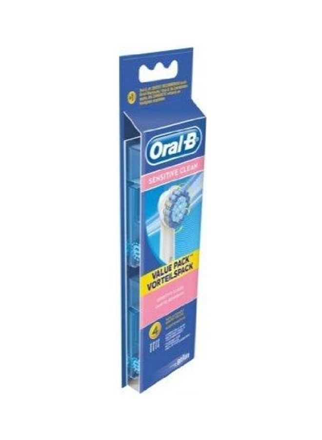 Oral-B Pack Of 4 Sensitive Clean Brush Heads White/Blue  - Image 2