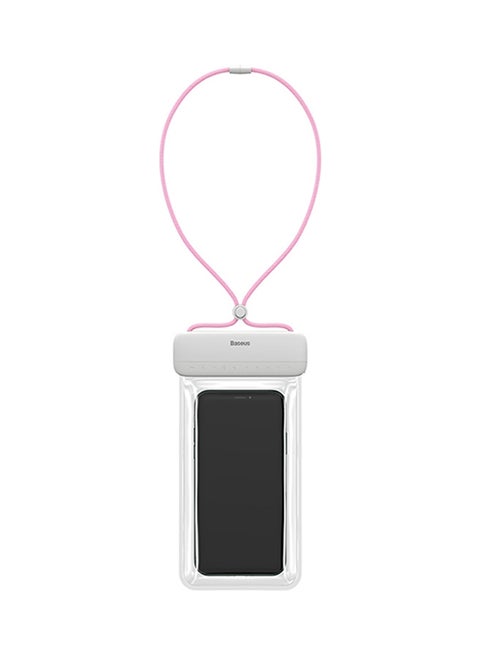 Universal Waterproof Case Cell Phone Pouch Dry Bag Compatible with iPhone 13 Pro Mini, iPhone 12 11 X XR XS, Samsung Galaxy S21 S20 all 4.0-7.2'' Phone White/Pink