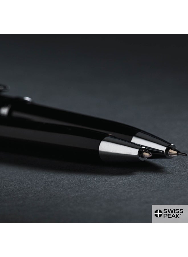 SWISS PEAK - 2-Piece Luzern Ballpoint Pen Set Black/Silver - Image 1