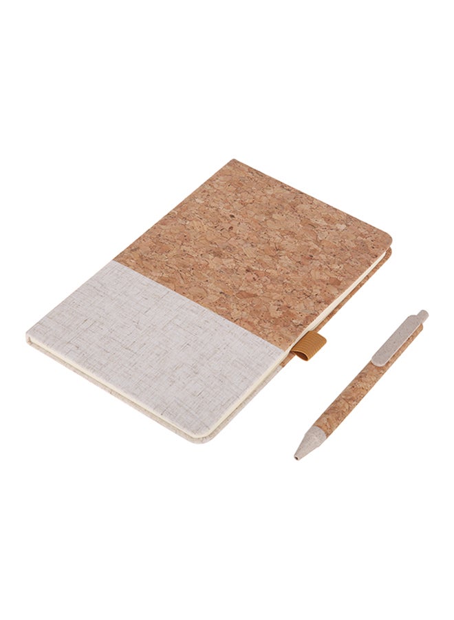 Notebook With Pen Brown/White - Image 1