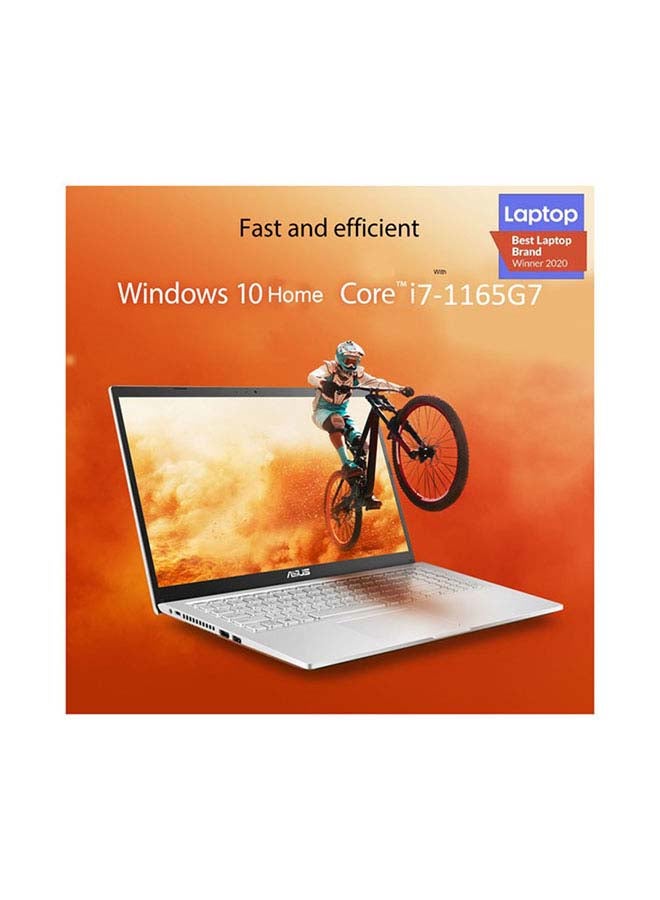أسوس - لابتوب 15 X515EP-EJ023T بشاشة مقاس 15.6 بوصة بدقة كاملة الوضوح ومعالج كور i7-1165G7 وذاكرة رام سعة 8 جيجابايت ومحرك أقراص SSD سعة 512 جيجابايت وبطاقة رسومات إنفيديا جيفورس MX330 سعة 2 جيجابايت الإنجليزية/العربية فضي - Image 1