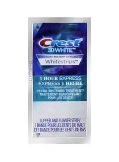Crest 3D White Whitening Strips 1-Hour Express Pack Of 1 5x10cm  - Image 1