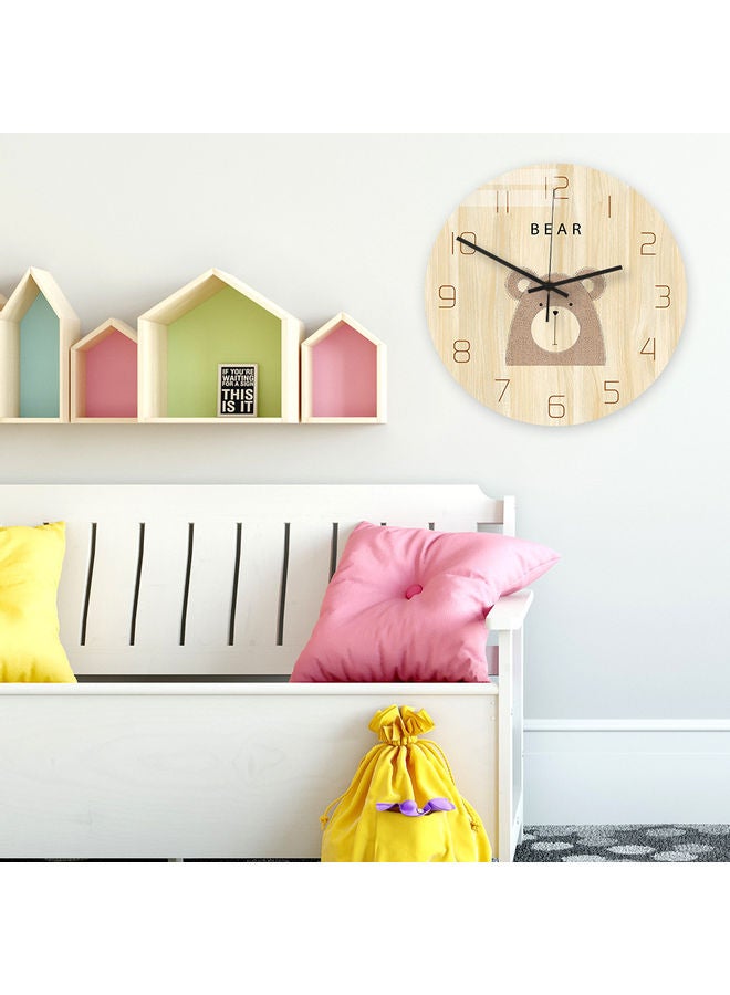 Nordic Style Cartoon Wall Clock Beige/Brown  - Image 2