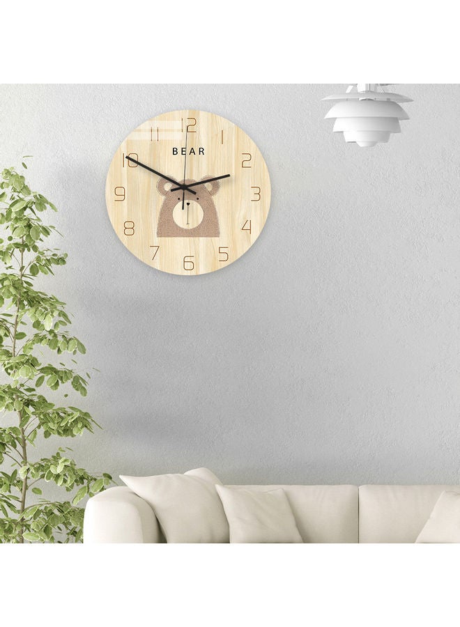 Nordic Style Cartoon Wall Clock Beige/Brown  - Image 3