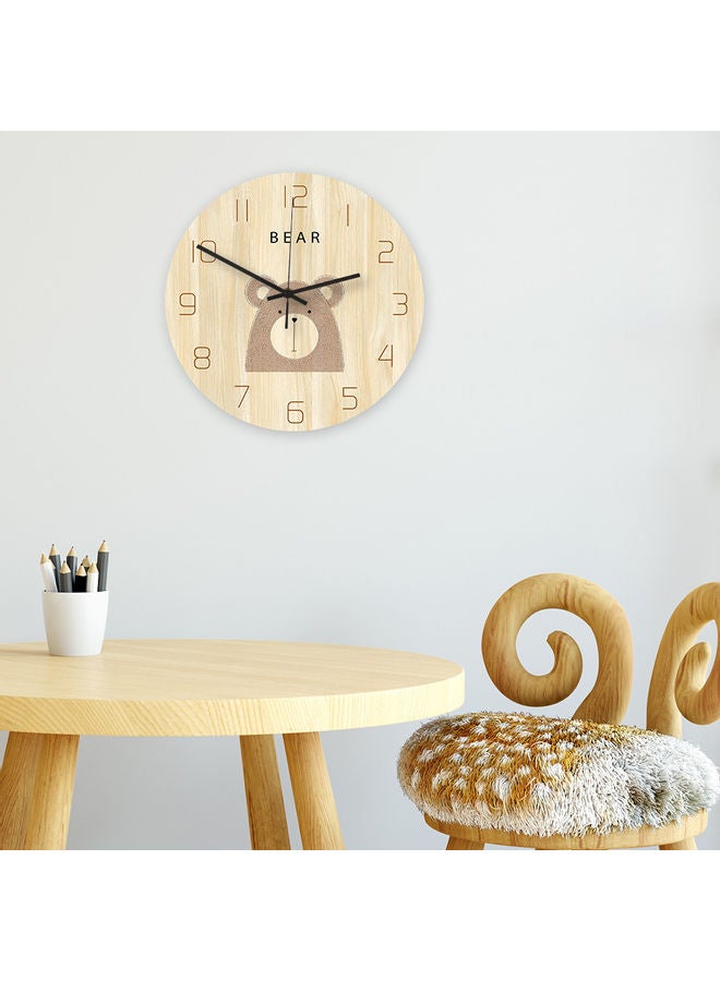 Nordic Style Cartoon Wall Clock Beige/Brown  - Image 4