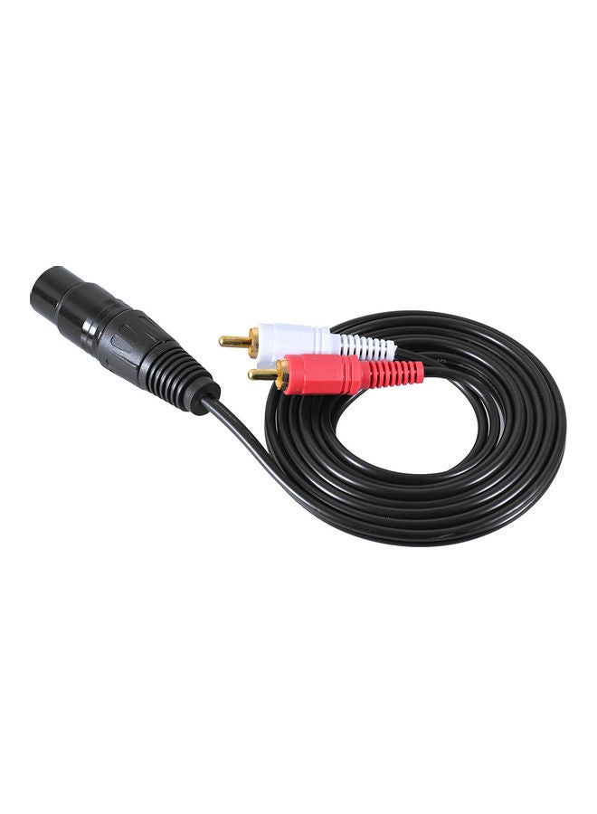 Generic 1 XLR Female to 2 RCA Male Plug with Audio Splitter Patch Y Cable Cord  - Image 5