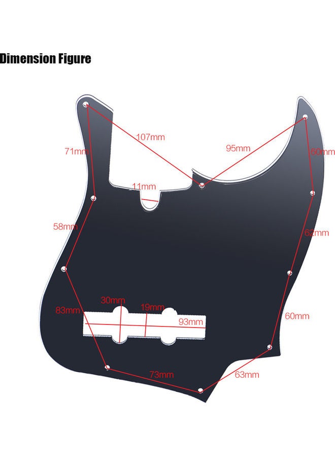 Generic - 3Ply Pick Guard Scratch Plate For Standard Jazz Bass Electronic Guitar - Image 1