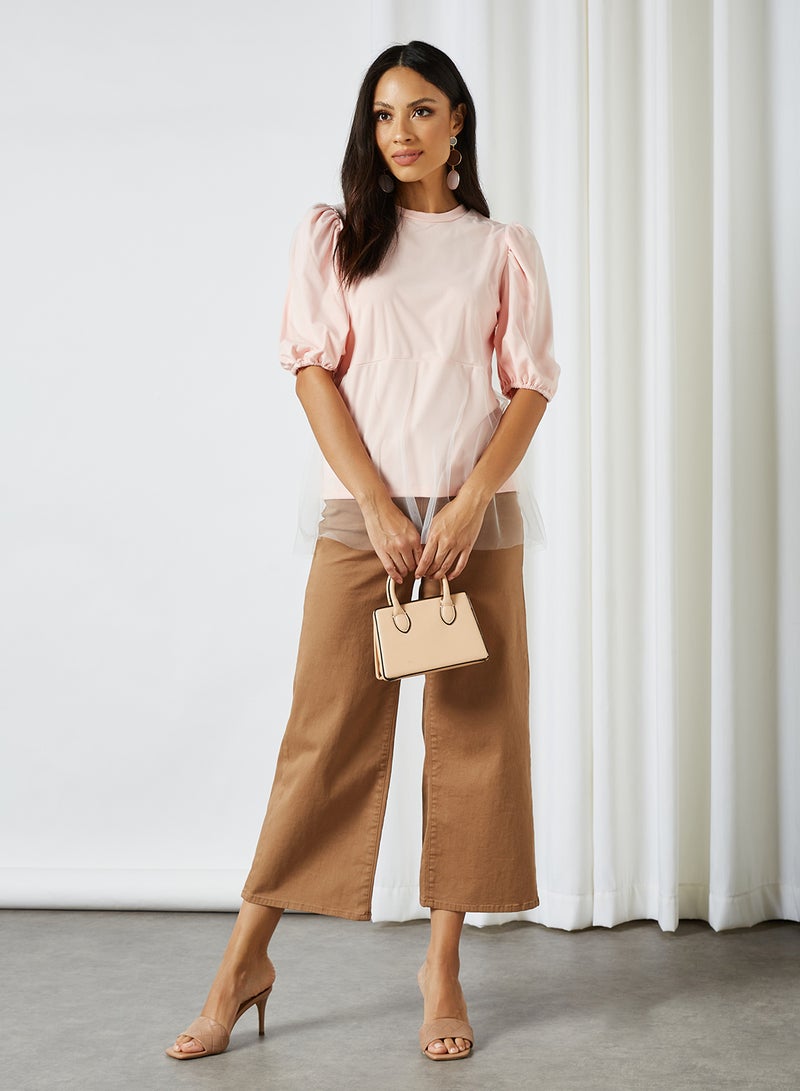 Aila - Solid Design Double Layer Bottom Top Pink - Image 1
